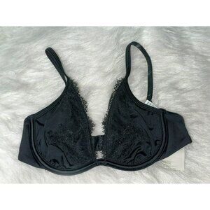 Abercrombie Unlined Black Lace Underwire Bra XX-Small NWT